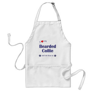 I Love My Bearded Collie (Female Dog) Standard Apron