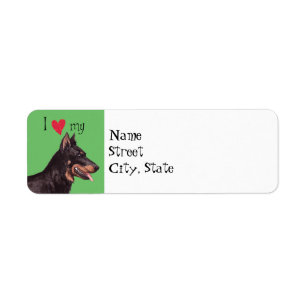 I Love my Beauceron Return Address Label