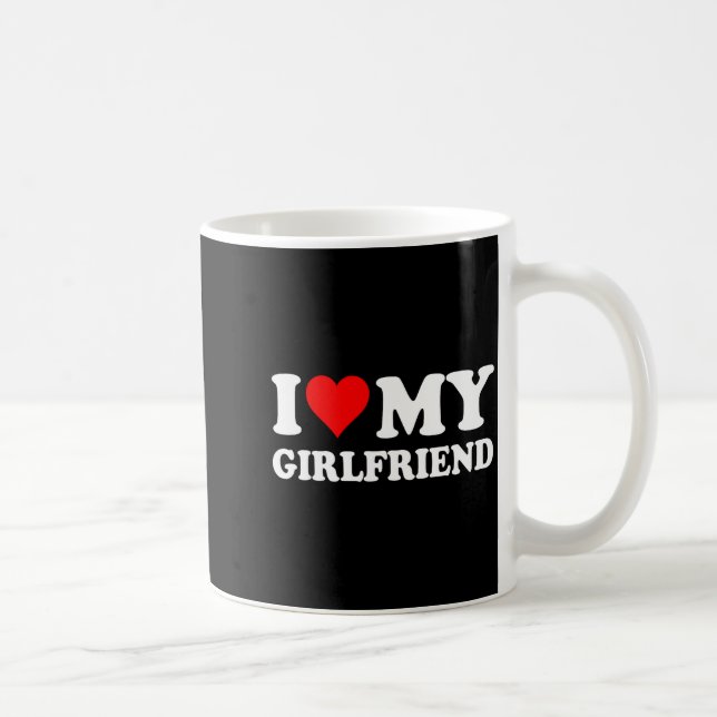 I Love My Beautiful Girlfriend I Heart My Beautifu Coffee Mug (Right)