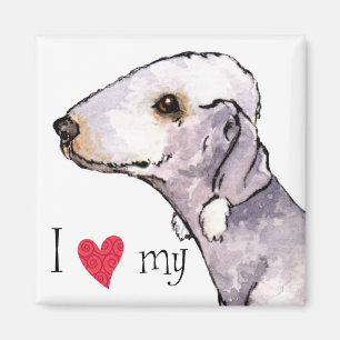 I Love my Bedlington Terrier Magnet