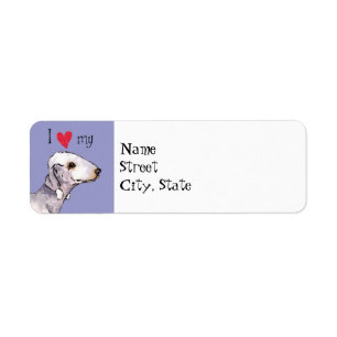 I Love my Bedlinton Terrier Return Address Label