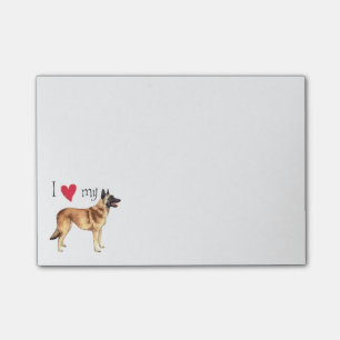 I Love my Belgian Malinois Post-it Notes