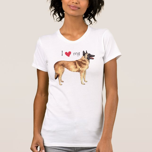I Love my Belgian Malinois T-Shirt (Front)