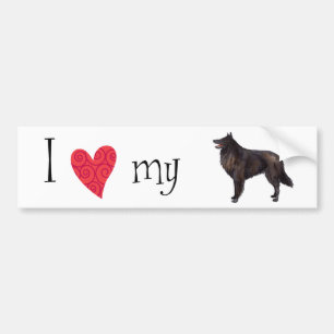 I Love my Belgian Sheepdog Bumper Sticker