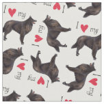 I Love my Belgian Sheepdog Fabric