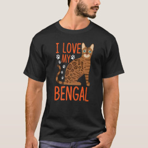 I Love My Bengal Bengal Cat Costume Bengal Cat T-Shirt