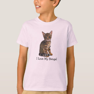 I Love My Bengal, Kitten, Cat in Colour Pencil T-Shirt