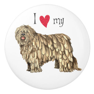 I Love my Bergamasco Ceramic Knob