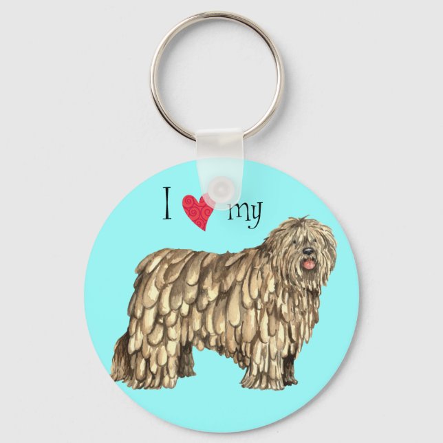 I Love my Bergamasco Key Ring (Front)