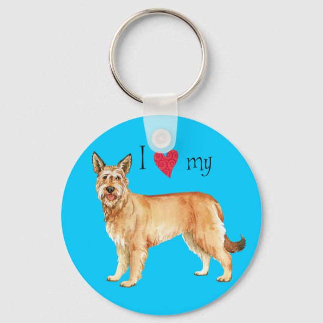 I Love my Berger Picard Key Ring (Front)