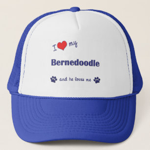 I Love My Bernedoodle (Male Dog) Trucker Hat
