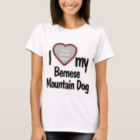I Love My Bernese Mountain Dog Cute Heart Photo