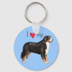 I Love my Bernese Mountain Dog Key Ring