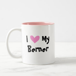 I Love My Bernese Mountain Dog Two-Tone Coffee Mug