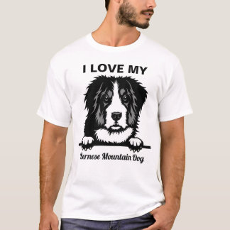 I Love My Bernise Mountain Dog T-Shirt