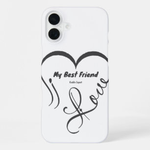 I Love My Best Friend • Cuddle Expert iPhone 16 Plus Case