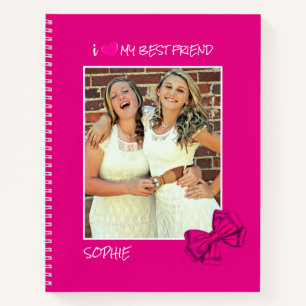 I Love My Best Friend Custom Photo – Personalised Notebook