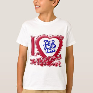 I Love My Best Friend red heart - photo T-Shirt