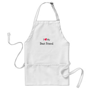 I Love My Best Friend Standard Apron