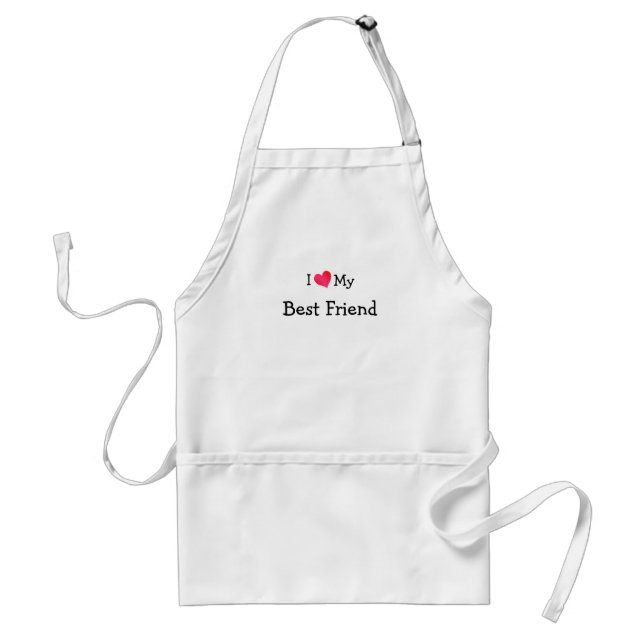 I Love My Best Friend Standard Apron (Front)