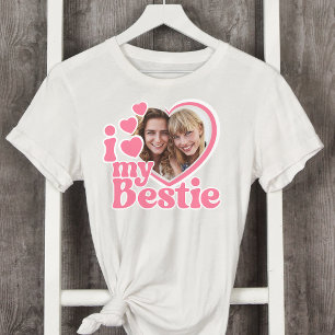 I Love My Bestie Photo Custom T-Shirt