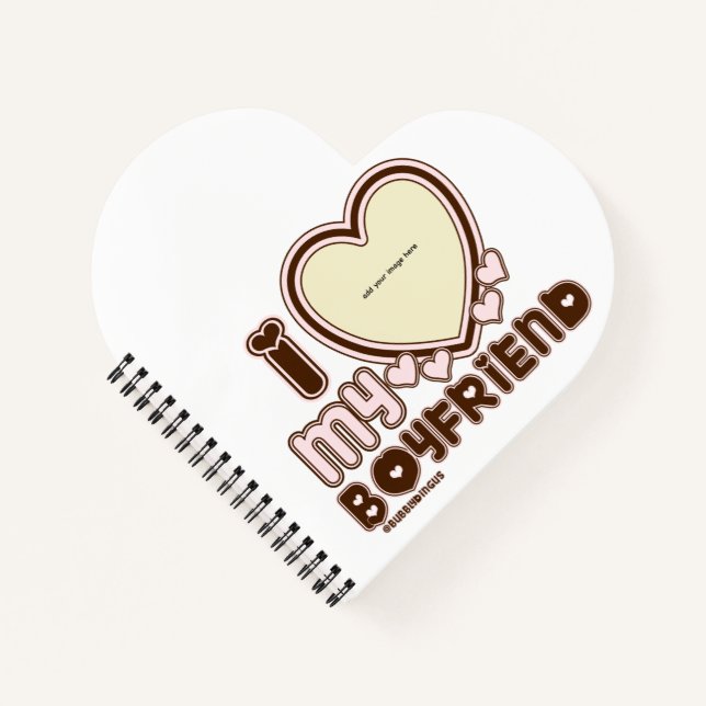 I Love my bf & gf pink  Notebook (Front)