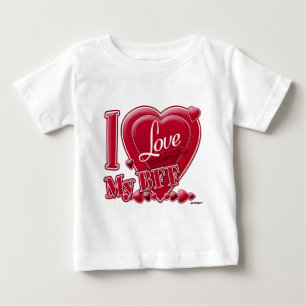 I Love My BFF red - heart Baby T-Shirt