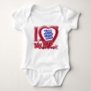 I Love My BFF red heart - photo Baby Bodysuit