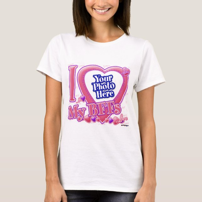 I Love My BFFs pink/purple - photo T-Shirt (Front)