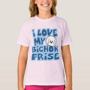 I Love My Bichon Frise Girl's Ringer T-Shirt