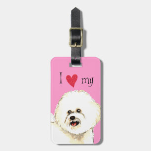 I Love my Bichon Frise Luggage Tag