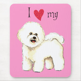 I Love my Bichon Frise Mouse Pad
