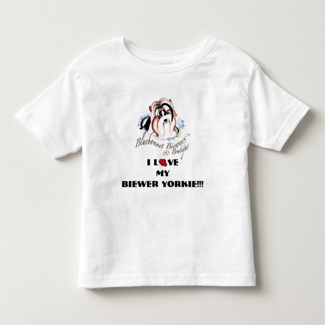 I Love My Biewer Yorkie Toddler T-Shirt (Front)
