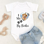 I Love My Big Brother Dog Lover Custom Pet Photo Baby Bodysuit<br><div class="desc">I Love My Big Brother ! Let everyone know of your best dog and newly appointed guard dog in the welcoming home of your new baby with this cute custom dog photo baby clothes. “I Love My Big Brother" personalise with your dogs favourite photo. Perfect baby shower gift to a...</div>