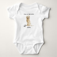 I Love My Big Brother Golden Retriever Dog Baby