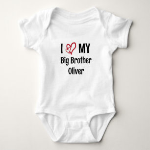 I Love my Big Brother Personalised Brother Name Baby Bodysuit
