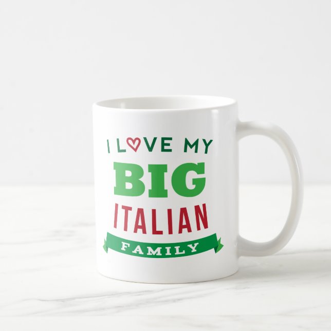 I Love My Big Italian Family Reunion T-Shirt Idea Coffee Mug (Right)