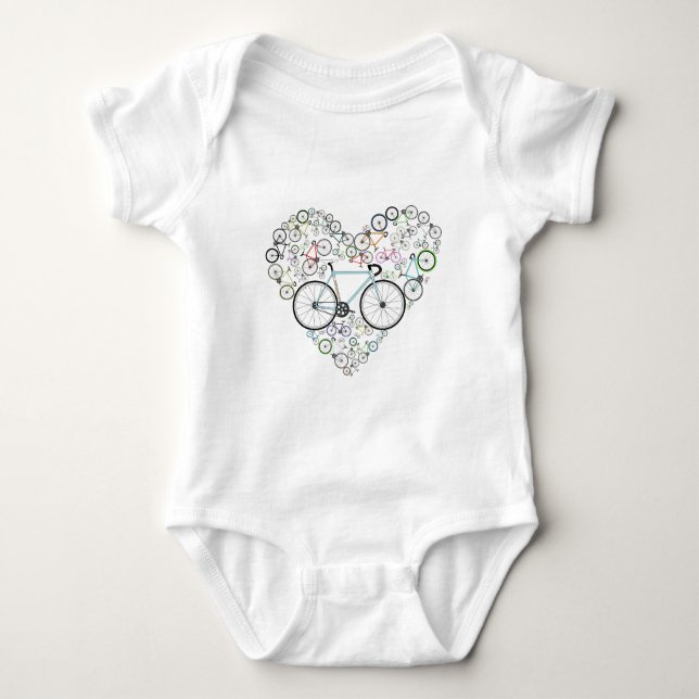 I Love My Bike Baby Bodysuit (Front)