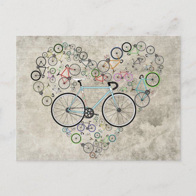 I Love My Bike Postcard (Front)