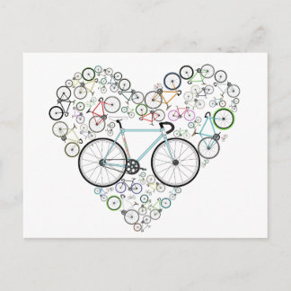I Love My Bike Postcard