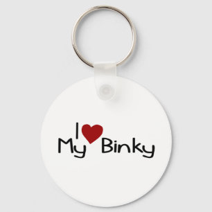 I Love My Binky Key Ring