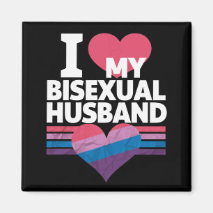 I Love My Bisexual Husband Bi Pride Bisexual Flag Magnet