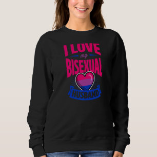 I Love My Bisexual Husband Cute Bi Pride Anniversa Sweatshirt