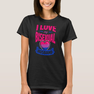 I Love My Bisexual Husband Cute Bi Pride Anniversa T-Shirt