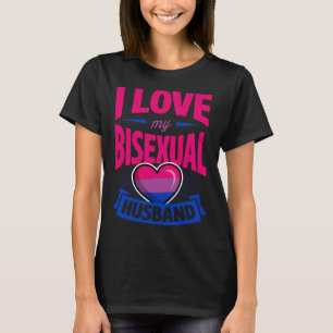 I Love My Bisexual Husband Cute Bi Pride Anniversa T-Shirt