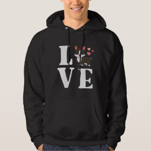 I Love My Black Brindle Corgi Women Dog Mama Hoodie