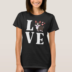 I Love My Black Brindle Corgi Women Dog Mama T-Shirt