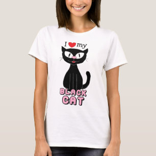 I Love My Black Cat (Hilda the Kitten™) T Shirt