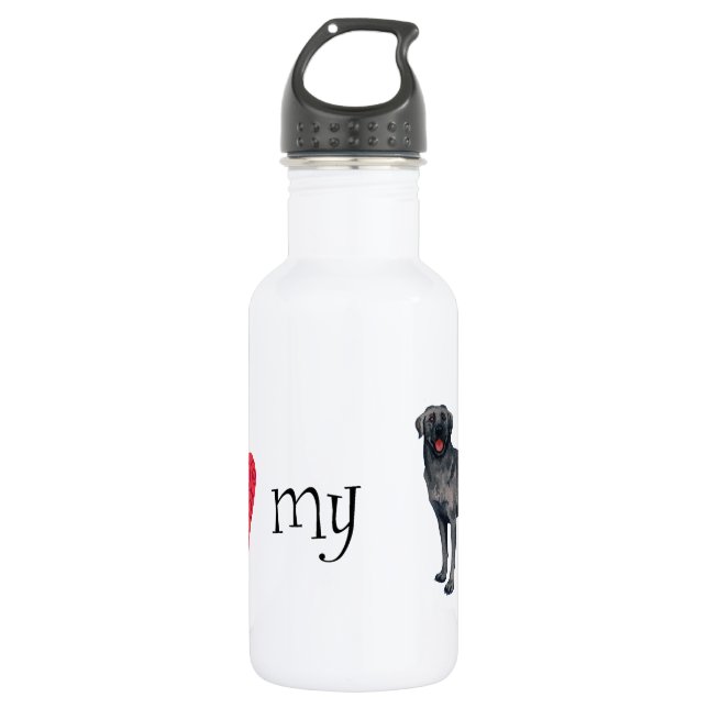 I Love my Black Lab 532 Ml Water Bottle (Front)