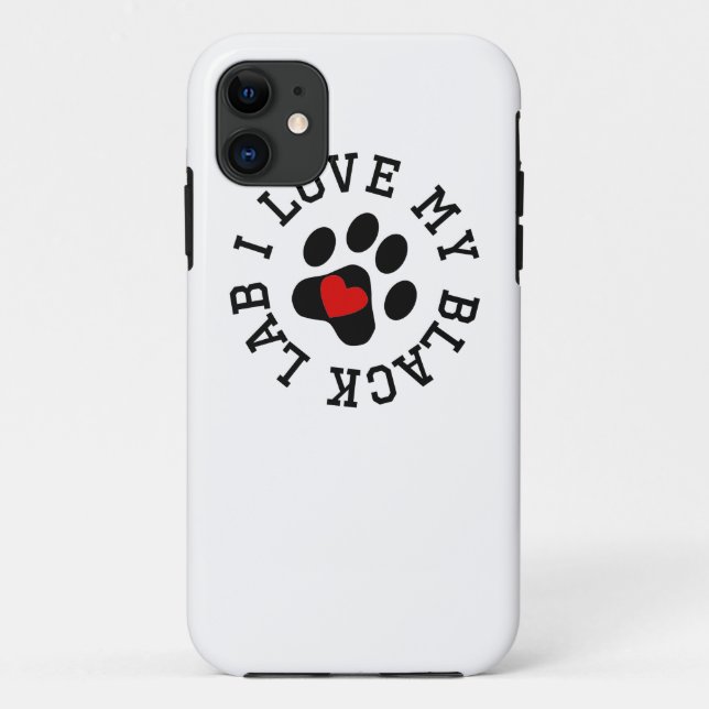 I Love My Black Lab Case-Mate iPhone Case (Back)